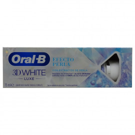 Oral B toothpaste 75 ml. 3D white luxe pearl effect.