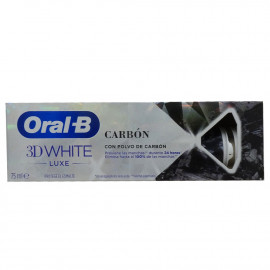 Oral B pasta de dientes 75 ml. 3D white luxe carbón.