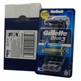 GIllette Blue 3 plus razor 6 u. Comfort.