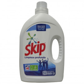 Skip detergente líquido 40 dosis 1,8 L. Limpieza profunda.