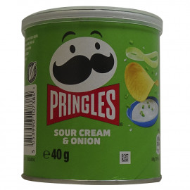 Pringles patatas 40 gr. Sour Cream & Onion 12 u.