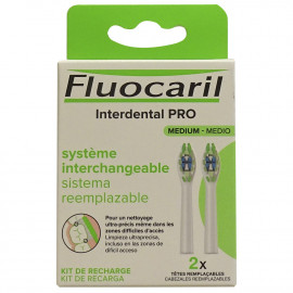 Fluocaril recambio cepillo de dientes 2 u. Interdental PRO Medio.