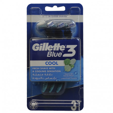 Gillette Blue 3 maquinilla de afeitar 3 u. Cool.