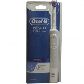 Oral B cepillo de dientes eléctrico. Vitality Cross Action Color Edition blanco.