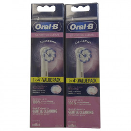 Oral B electric toothbrush refill 432 u. 2 X 4 u. Sensitive Clean.