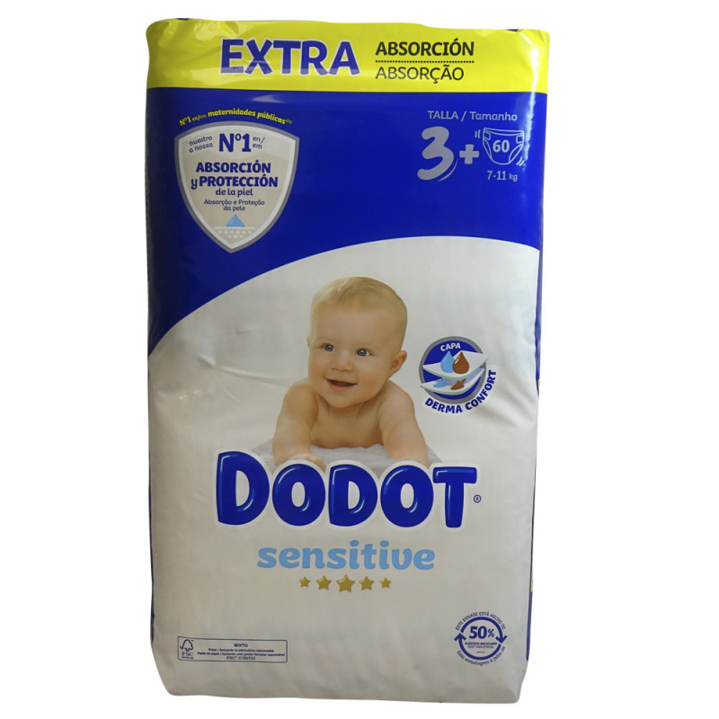 Dodot Sensitive Diapers Size 3 7-11kg 60 Units