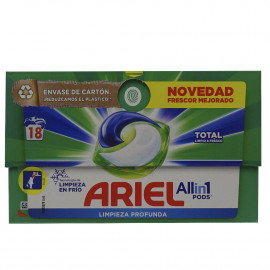 Ariel detergent in tabs all in one 18 u. Deep cleaning 397,8 gr.