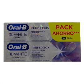 Oral B toothpaste 2x75ml. 3D white luxe perfection.