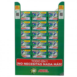 Ariel display detergent in tabs 18 dose. All in one deep cleaning 397,8 gr.