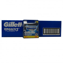 Gillette Mach 3 Turbo blades 12 u. XXL.