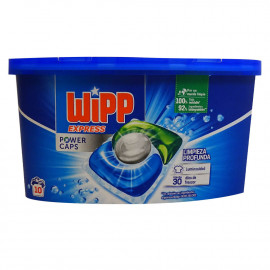 Wipp Express detergent in tabs 10 u. Power caps deep cleaning. - Tarraco  Import Export
