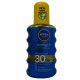 Nivea Sun aceite solar spray 200 ml. Protección 30 protege y refresca.