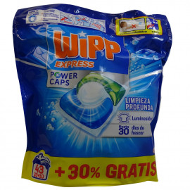 Wipp Express detergent in tabs 33 + 10 u. Power caps flowers explosion.