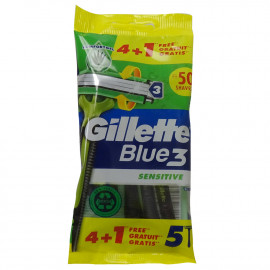 Gillette Blue III maquinilla de afeitar 4 + 1 u. Sensitive.