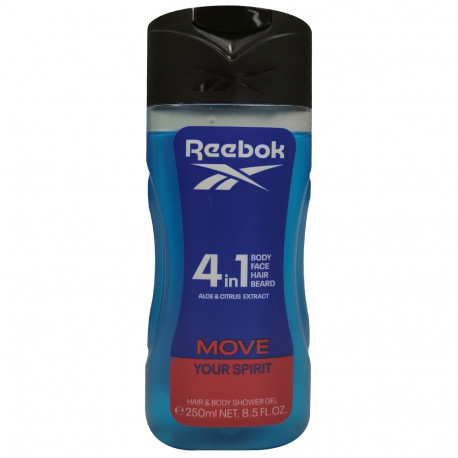 Reebok gel 250 ml. Move your spirit hombre 4 en 1.