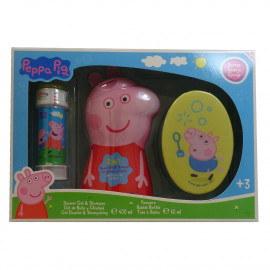 Peppa Pig pack gel + shampoo 400 ml. + esponge + Bubble toy 60 ml.