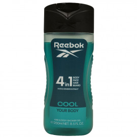 Reebok gel 250 ml. Cool your body aloe & ginger hombre 4 en 1.