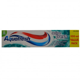 Aquafresh pasta de dientes 100 ml. Active fresh.