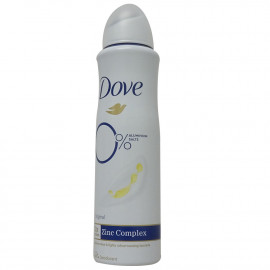 Dove deodorant spray 150 ml. 0% aluminium original zinc complex.