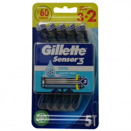 Gillette sensor 3 maquinilla de afeitar 3+2 u. Comfort.