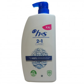 H&S shampoo 1000 ml. Anti-dandruff classic clean 2 in 1 with dispenser.