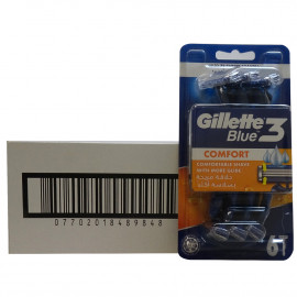 Gillette blue 3 maquinilla de afeitar 6 u. Comfort minibox.