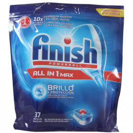 Finish dishwasher powerball tabs 37 u. All in 1 MAX Shine & Protect.