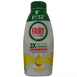 Fairy lavavajillas máquina gel 650 ml. Platinum limón.