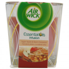Air Wick air freshener candle 105 gr. Sugar apple & Warm cinnamon.