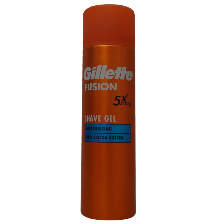 Gillette Fusion 5 shave gel 200 ml. Moisturizer with cocoa butter.
