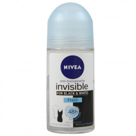 Nivea desodorante roll-on 50 ml. Black & white invisible fresh.