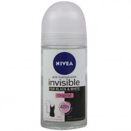 Nivea deodorant roll-on 50 ml. Black & white invisible original.