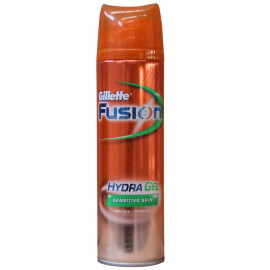Gillette Fusion gel de afeitar 200 ml. Hydra Gel pieles sensibles.