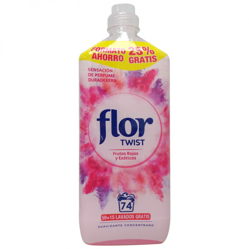 Flor suavizante concentrado 74 dosis. 1332 ml. Frutos rojos y
