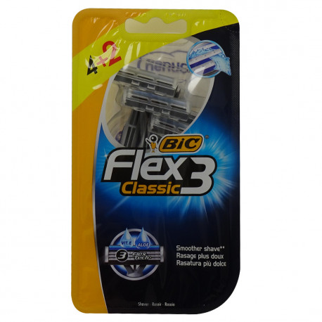 Bic Flex 3 razor 4+2 u. Classic. - Tarraco Import Export