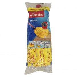 Vileda fregona microfibras 1u. Suave amarilla.