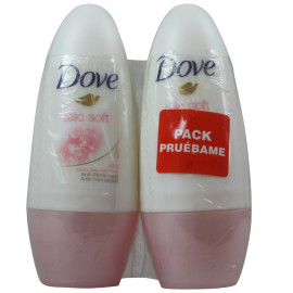 Dove roll-on deodorant 2X50 ml. Talc soft.