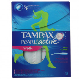 Tampax pearl active fresh 18 u. Super.