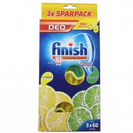 Finish air freshener dishwasher 3X60 ml. Limón.