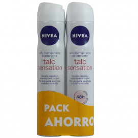 Nivea desodorante spray 2X200 ml. Women Talc Sensation.