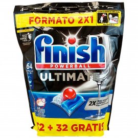 Finish lavavajillas powerball 32+32 u. Ultimate más poder de limpieza.