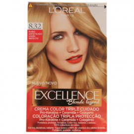 L'Oréal Paris hair color 8.32 Excellence Sofisticated Blonde.
