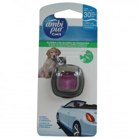 Ambipur ambientador coche clip 2 ml. Elimina los olores de mascotas.