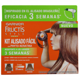 Garnier Fructis style kit straight hair 3 weeks.