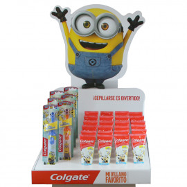 Colgate display minions pasta de dientes 24 u + cepillo eléctrico 6 u.