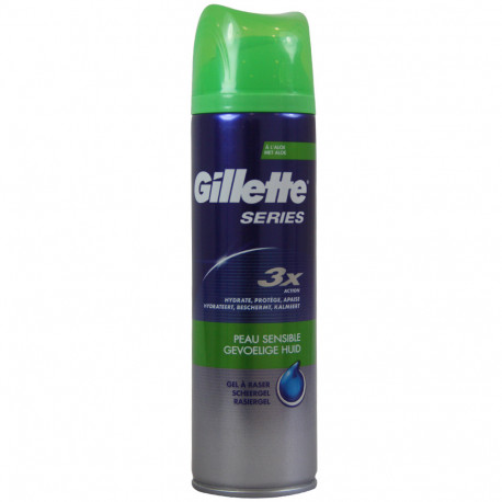 Gillette gel de afeitar 200 ml. Aloe vera Series Sensible.