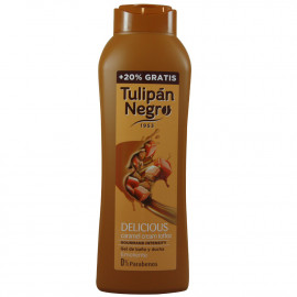 Tulipán Negro gel de baño 600 ml. + 120 ml. Delicious Caramel Cream Toffee.
