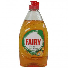 Fairy lavavajillas líquido 383 ml. Limpio y fresco cítricos.