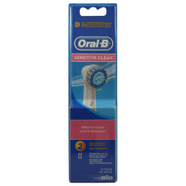 Oral B recambio cepillo de dientes eléctrico 2 u. Sensitive Clean.