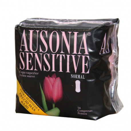Ausonia compresas 14 u. Sensitive Normal.